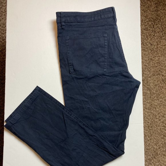 FRAME L'Homme Slim Fit Twill Pants, Size 36x33 in Navy - Picture 1 of 7